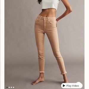 Free People Raw High-Rise Blush/Nude Jegging Size 32